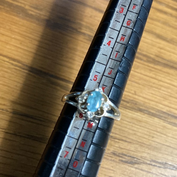 Sterling Aquamarine Birthstone Ring - Picture 1 of 4